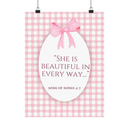 Inspirational Wall Art Poster, Motivational Decor, Gift for Her, Perfect Dorm Decor, Christian Home Decoration