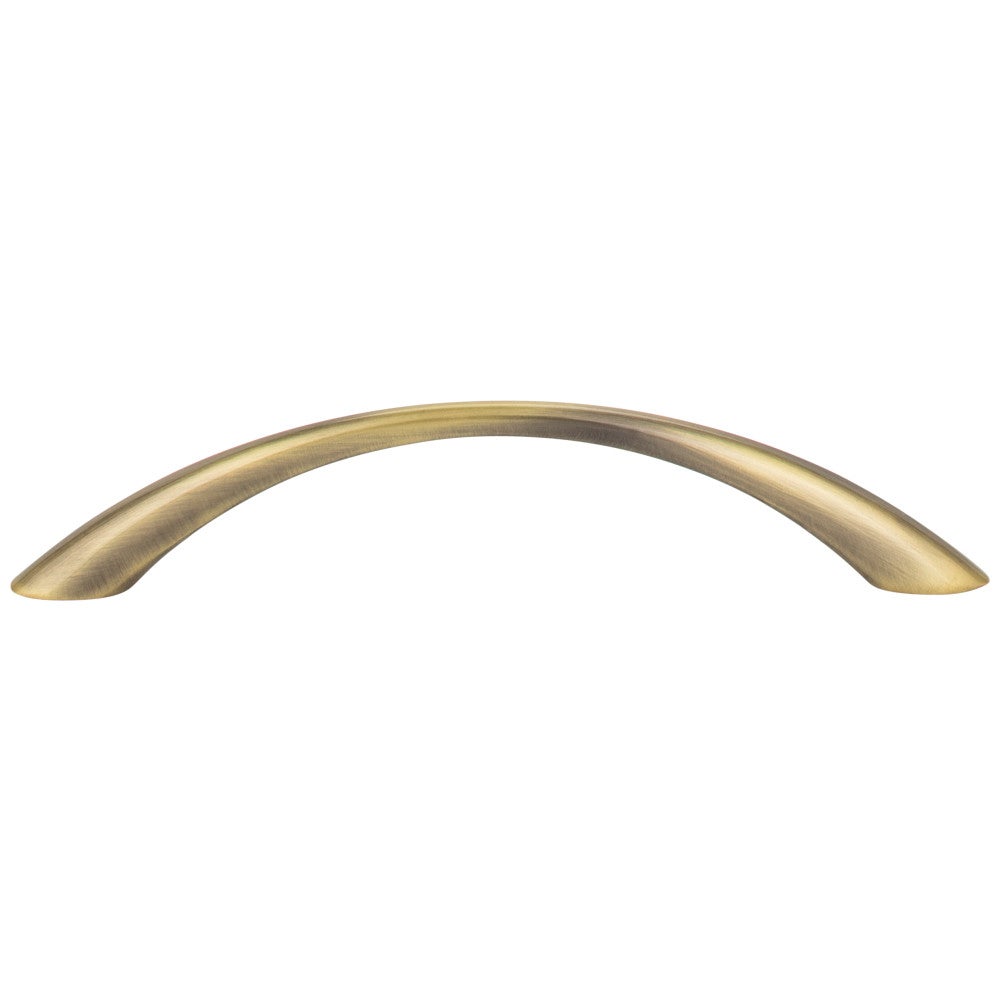 128 mm Brushed Antique Brass Arched Kingsport Cabinet Pull