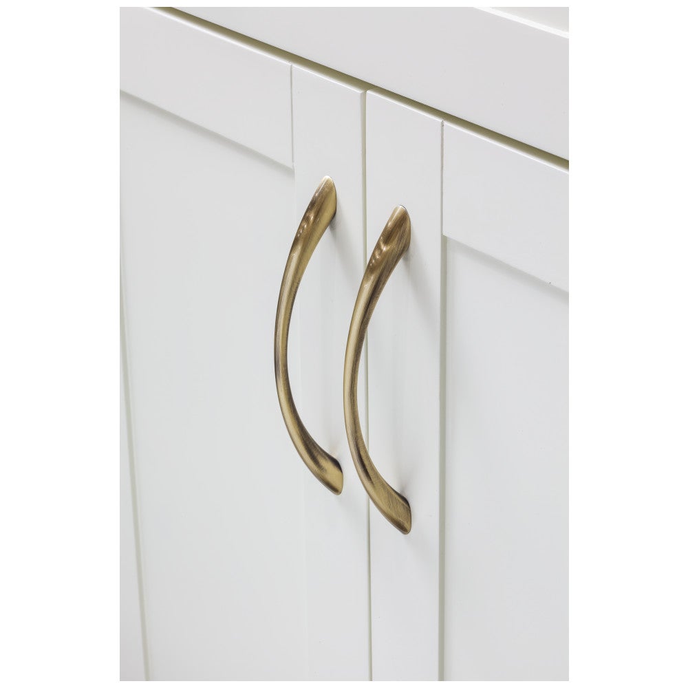 128 mm Brushed Antique Brass Arched Kingsport Cabinet Pull