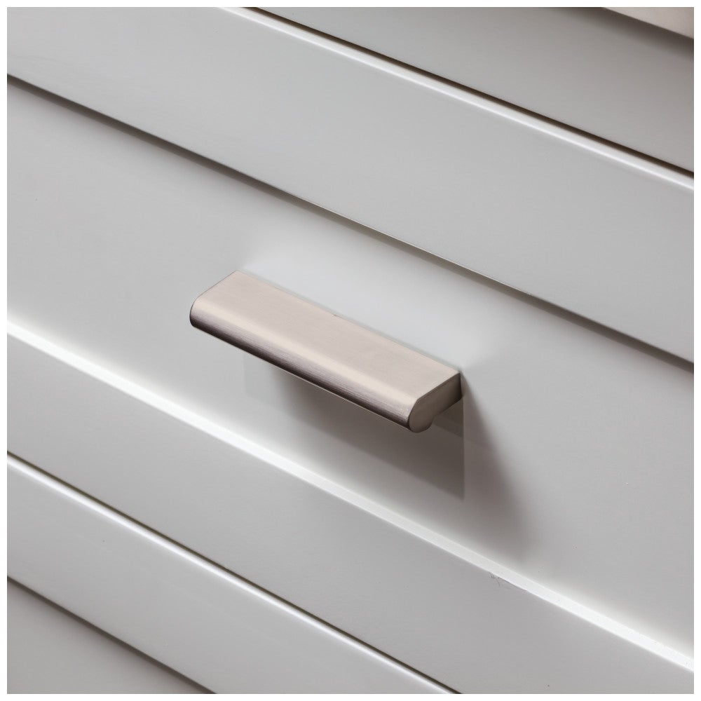 3" Center-to-Center Satin Nickel Capri Cabinet Tab Pull