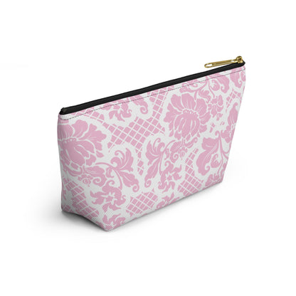 Customizable: Chic Floral Accessory Pouch | Makeup Bag, Organizer, Travel Essentials, Gift for Her, Pink Floral Design