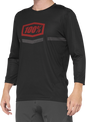 100% Airmatic 3/4 Sleeve Jersey - Black/Red - Large 40018-00007