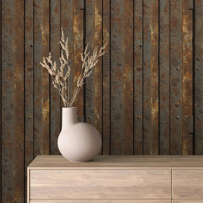 Urban Forge Rusted Panel Wallpaper
