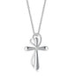 Heart-shaped Cross Necklace - Simple Color Separation Electroplating Design