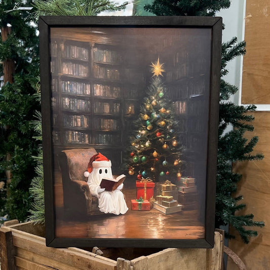 Christmas Carousel Collection - 18" x 24" Santa's Ghost Little Reader Box Frame