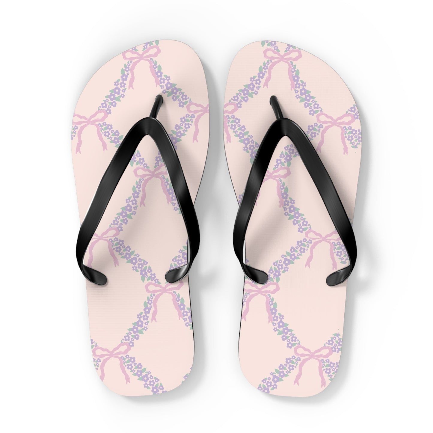 Customizable: Charming Floral Flip Flops, Summer Sandals, Beachwear, Vacation Footwear, Gift for Her, Casual Summer Fashion