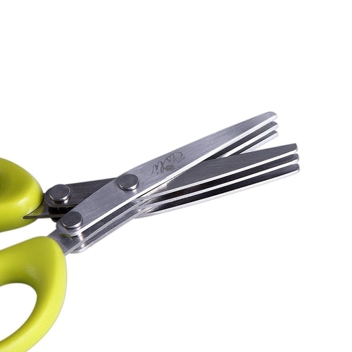 Multifunctional Multi-layer Green Onion Scissors Stainless Steel Onion | Kitchen Accessories | Kitchen + Metal