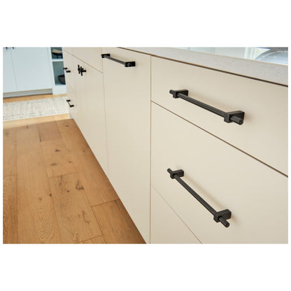 96 mm Center-to-Center Satin Nickel Larkin Cabinet Bar Pull