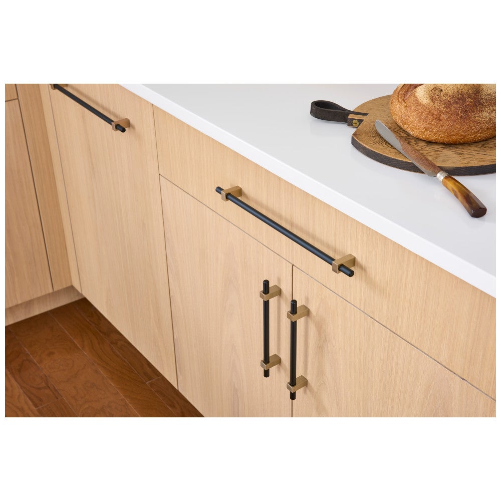 96 mm Center-to-Center Satin Nickel Larkin Cabinet Bar Pull