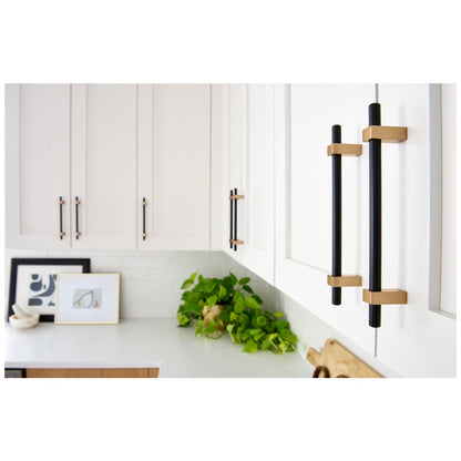 96 mm Center-to-Center Satin Nickel Larkin Cabinet Bar Pull