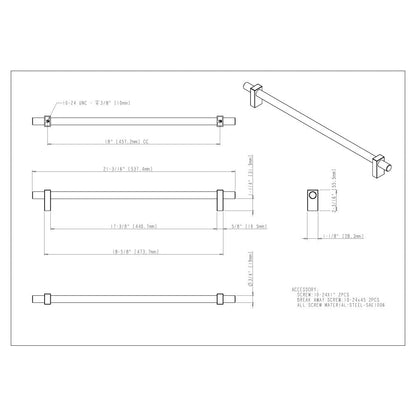 96 mm Center-to-Center Satin Nickel Larkin Cabinet Bar Pull