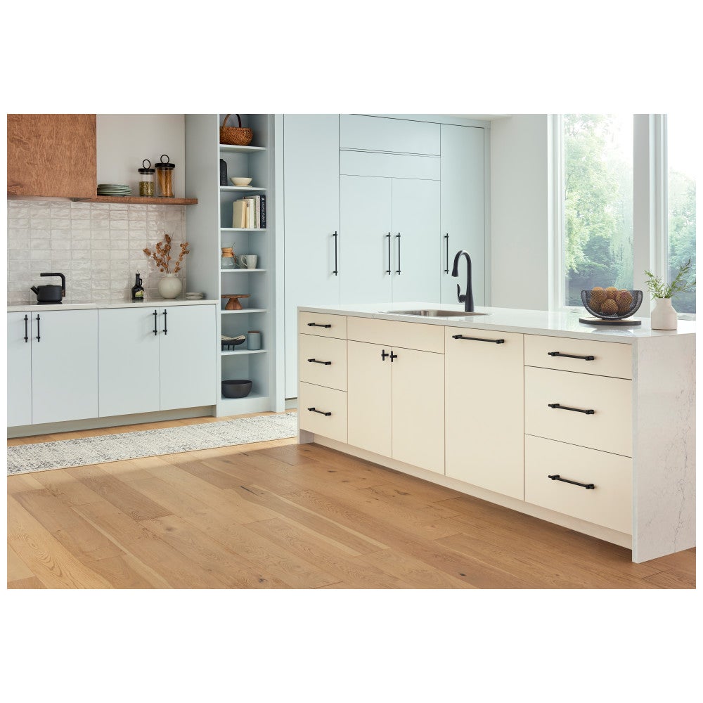 96 mm Center-to-Center Satin Nickel Larkin Cabinet Bar Pull