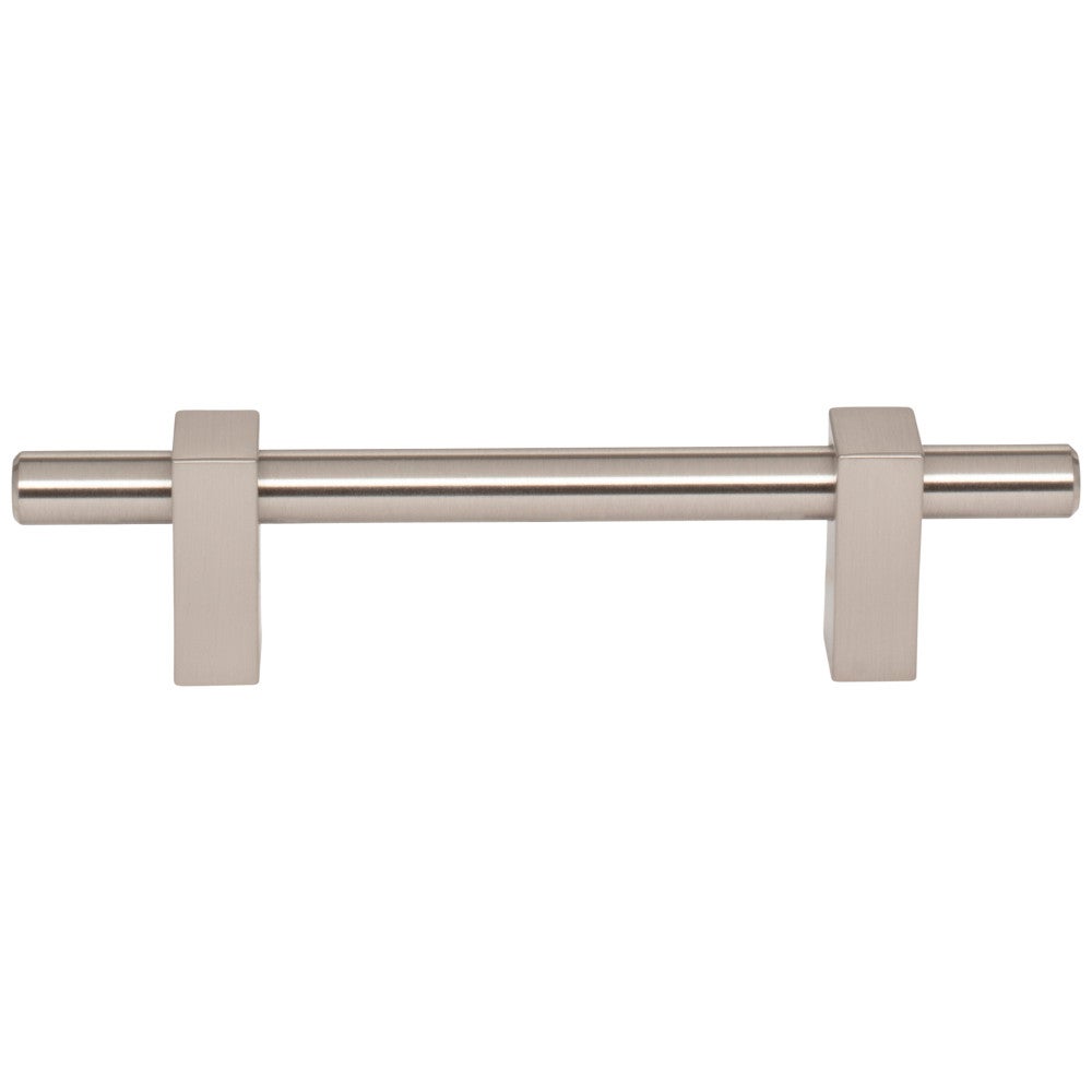 96 mm Center-to-Center Satin Nickel Larkin Cabinet Bar Pull