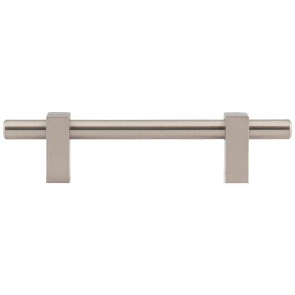 96 mm Center-to-Center Satin Nickel Larkin Cabinet Bar Pull