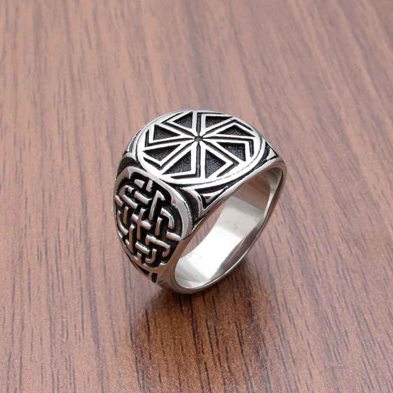 Personalized Viking Ring - Retro Nordic Men's Titanium Steel Ring