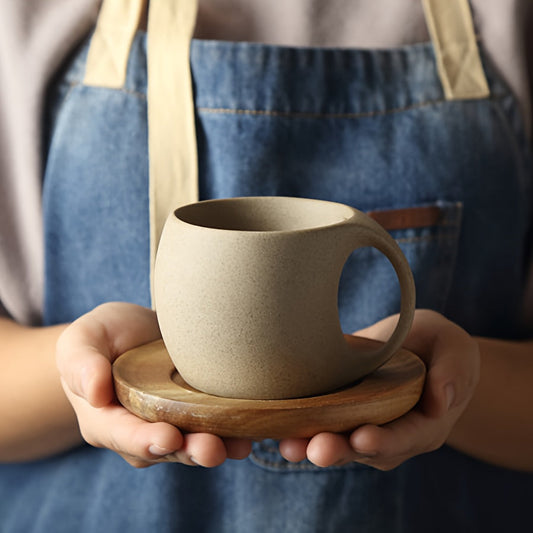 Elegant Ceramic Mug  Saucer Set Microwave Safe 7oz123oz