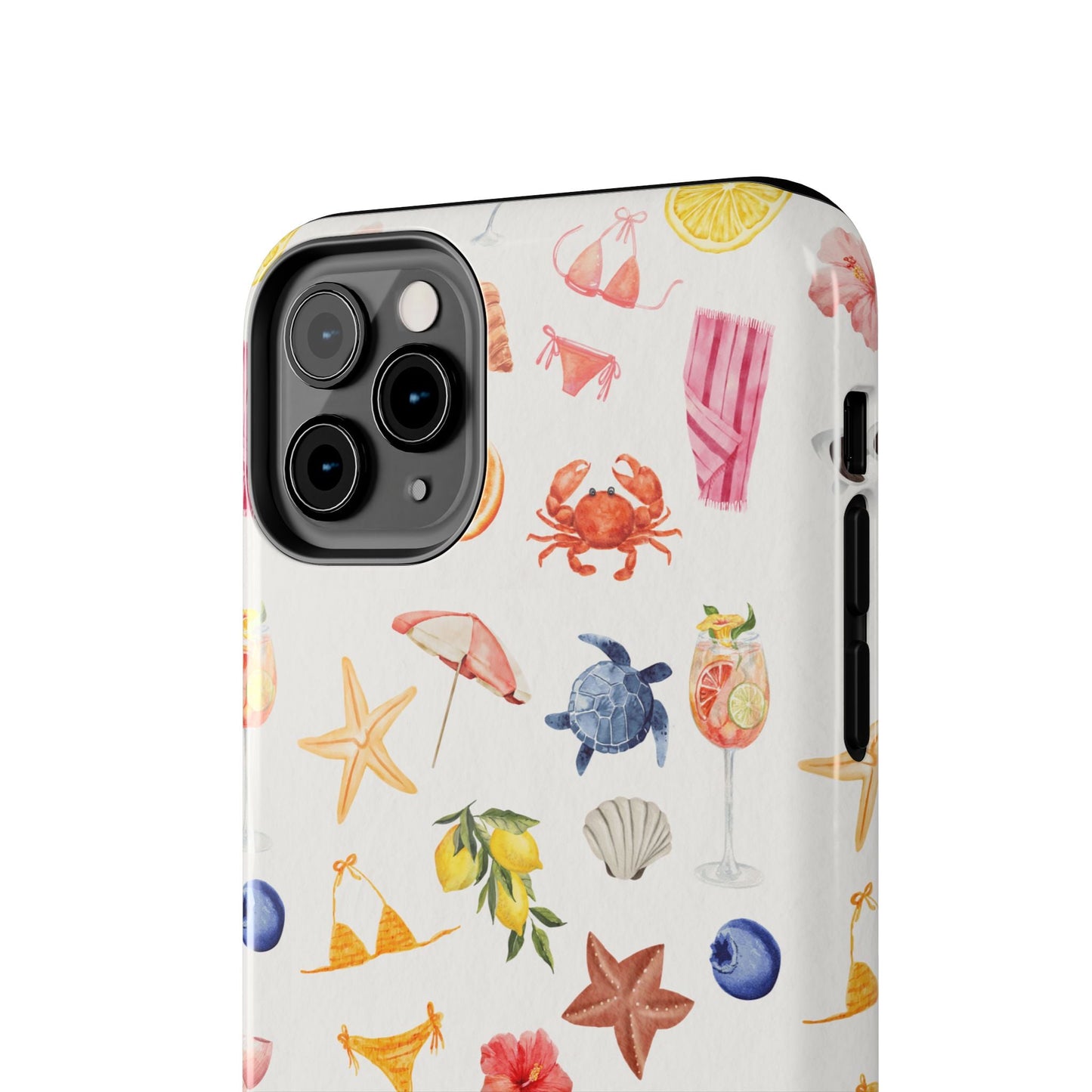 Customizable: Tropical Summer Phone Case, Vivid Coastal Design, Perfect Gift for Beach Lovers, Vacation Memories, Durable Tough Cases