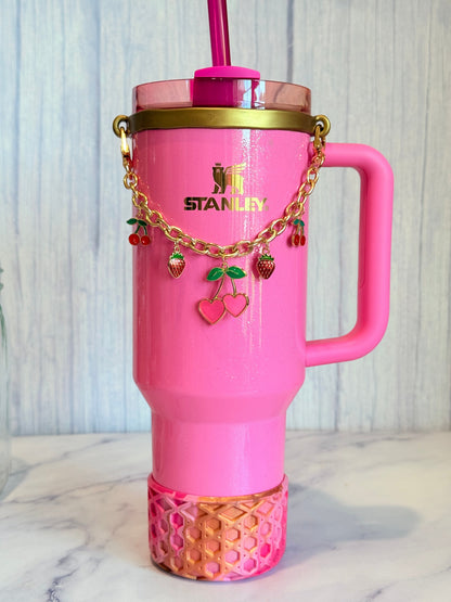 Cherry Love Deluxe Tumbler Charm Necklace