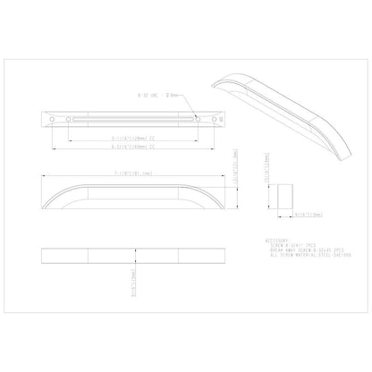 32 mm Center-to-Center Satin Nickel Elara Cabinet Pinch Pull