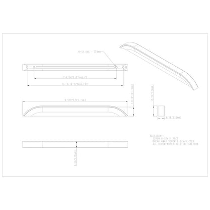 32 mm Center-to-Center Satin Nickel Elara Cabinet Pinch Pull