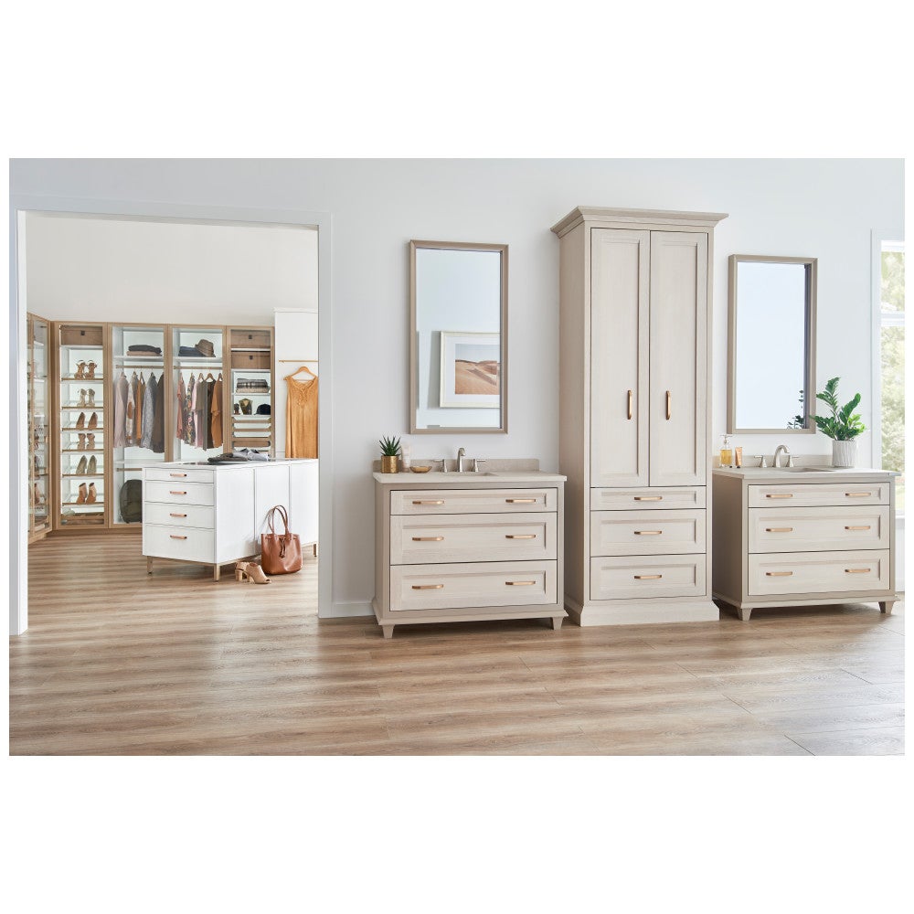 32 mm Center-to-Center Satin Nickel Elara Cabinet Pinch Pull