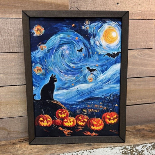 18x24 HALLOWEEN NIGHT - BOXWOOD FRAME
