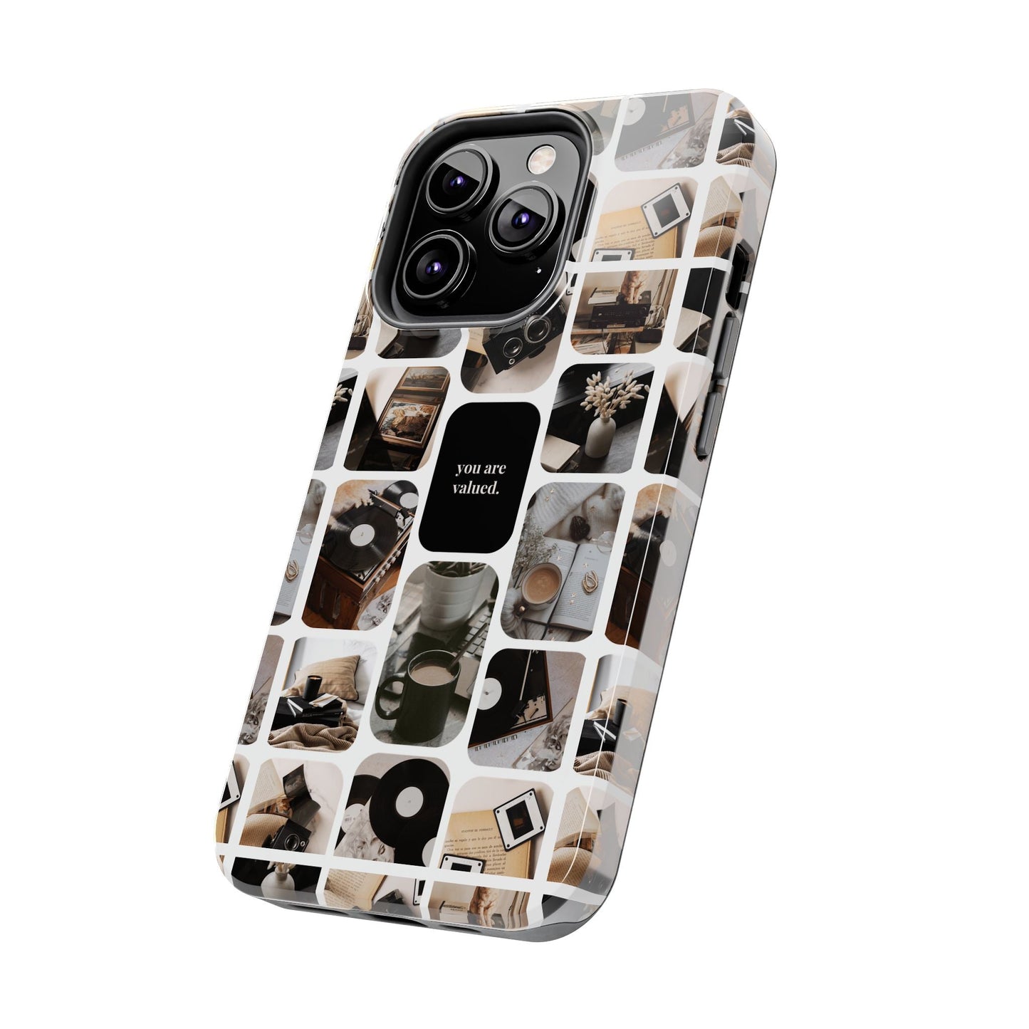 Retro Collage Phone Case - You Are Valued, Durable Protection for Your Device, Thoughtful Gift for Friends & Family, Perfect for Any [...]
