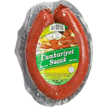 Cumboriyer Turkish Sucuk Sausage 1Lb - Authentic Flavorful Spicy Sausage for Cooking