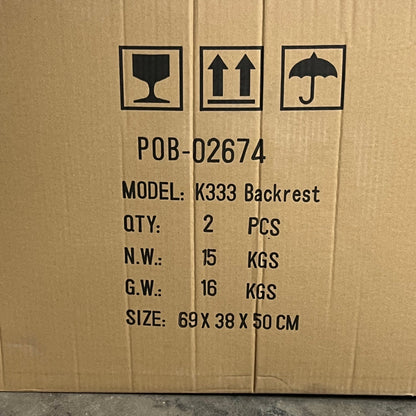 BACKREST (2 PACK) For Stool or Chair Backrest Piece ONLY (not a chair) Black K333