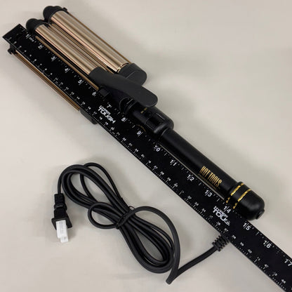 HOT TOOLS Pro Artist 24K Gold Collection 3 Barrel Waver Crease Free Black/Gold
