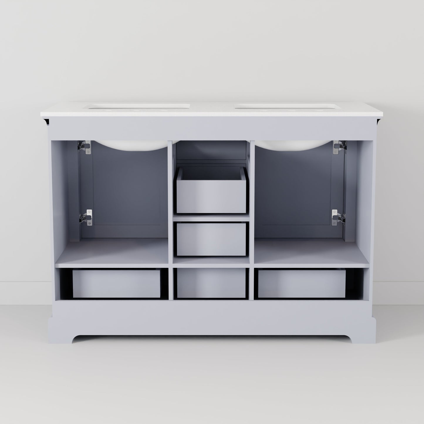 Dukes 48 in. W x 22 in. D Dark Grey Double Bath Vanity