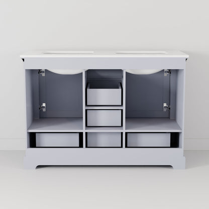 Dukes 48 in. W x 22 in. D Dark Grey Double Bath Vanity