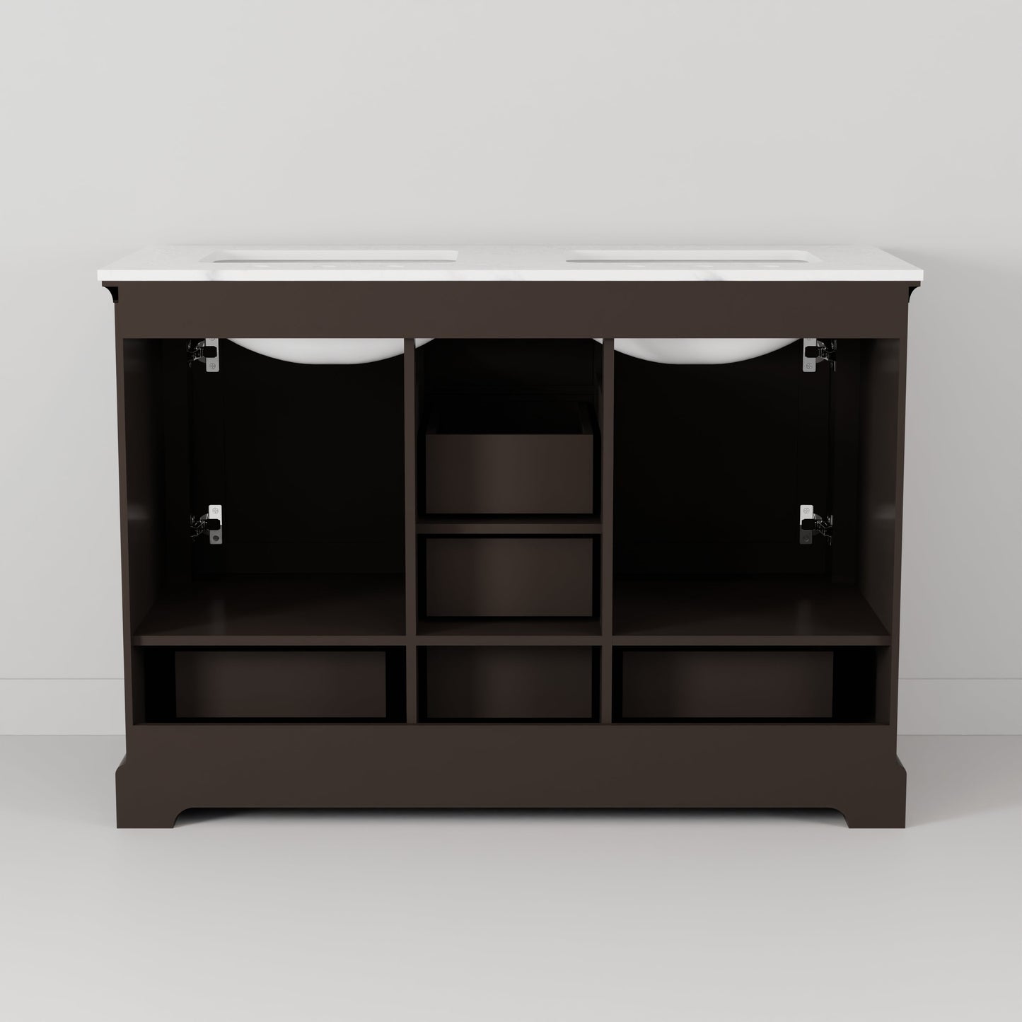 Dukes 48 in. W x 22 in. D Espresso Double Bath Vanity