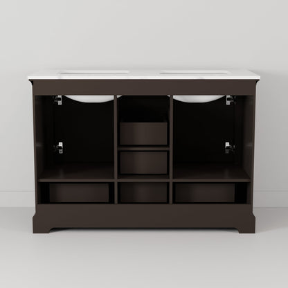 Dukes 48 in. W x 22 in. D Espresso Double Bath Vanity