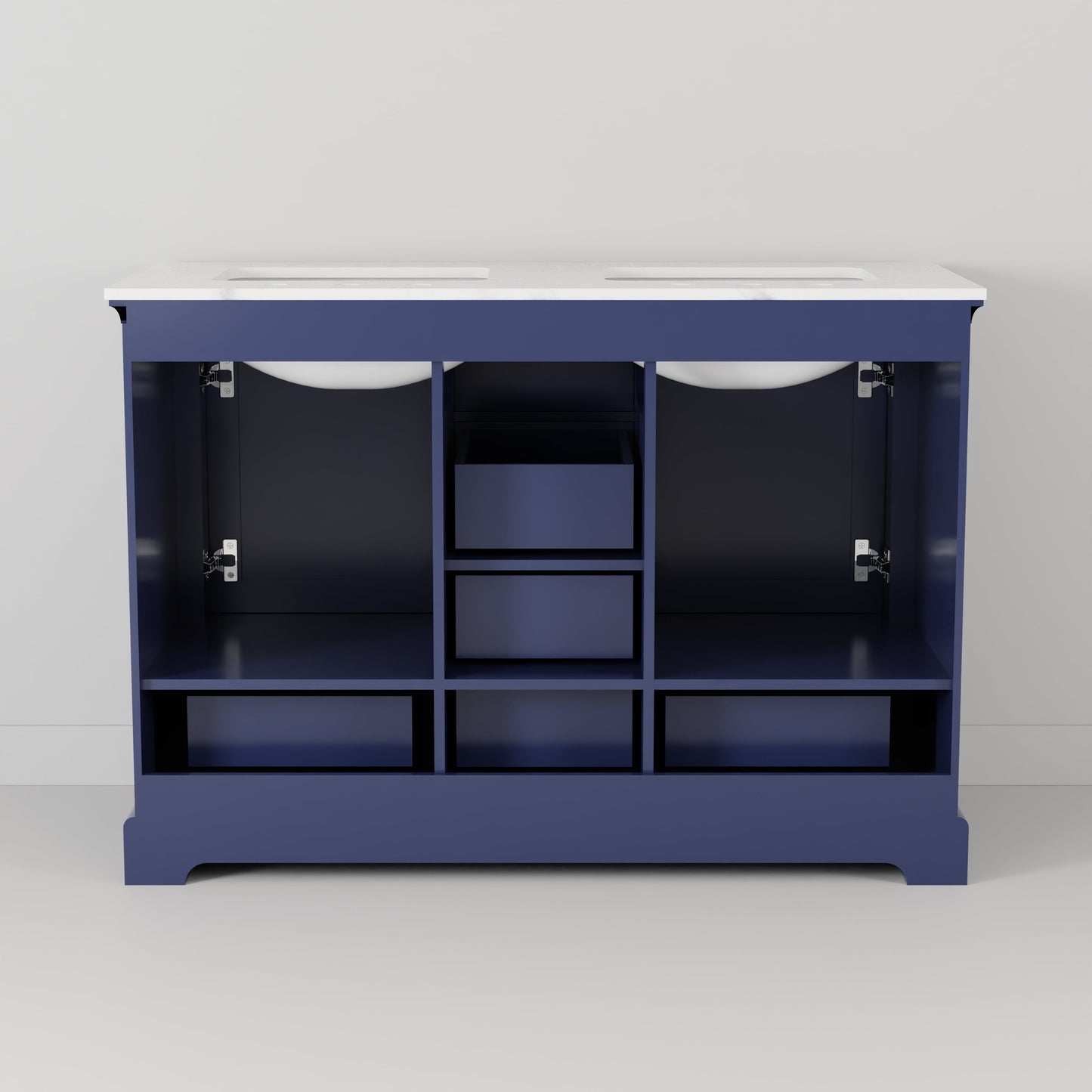 Dukes 48 in. W x 22 in. D Navy Blue Double Bath Vanity