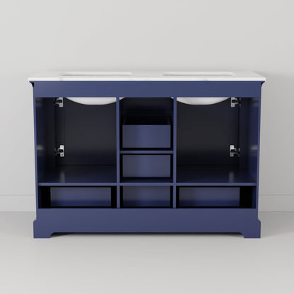 Dukes 48 in. W x 22 in. D Navy Blue Double Bath Vanity
