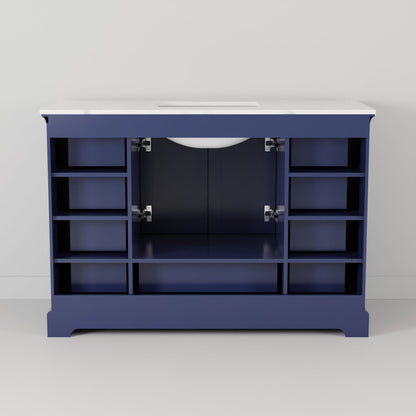 Dukes 48 in. W x 22 in. D Navy Blue Single Bath Vanity