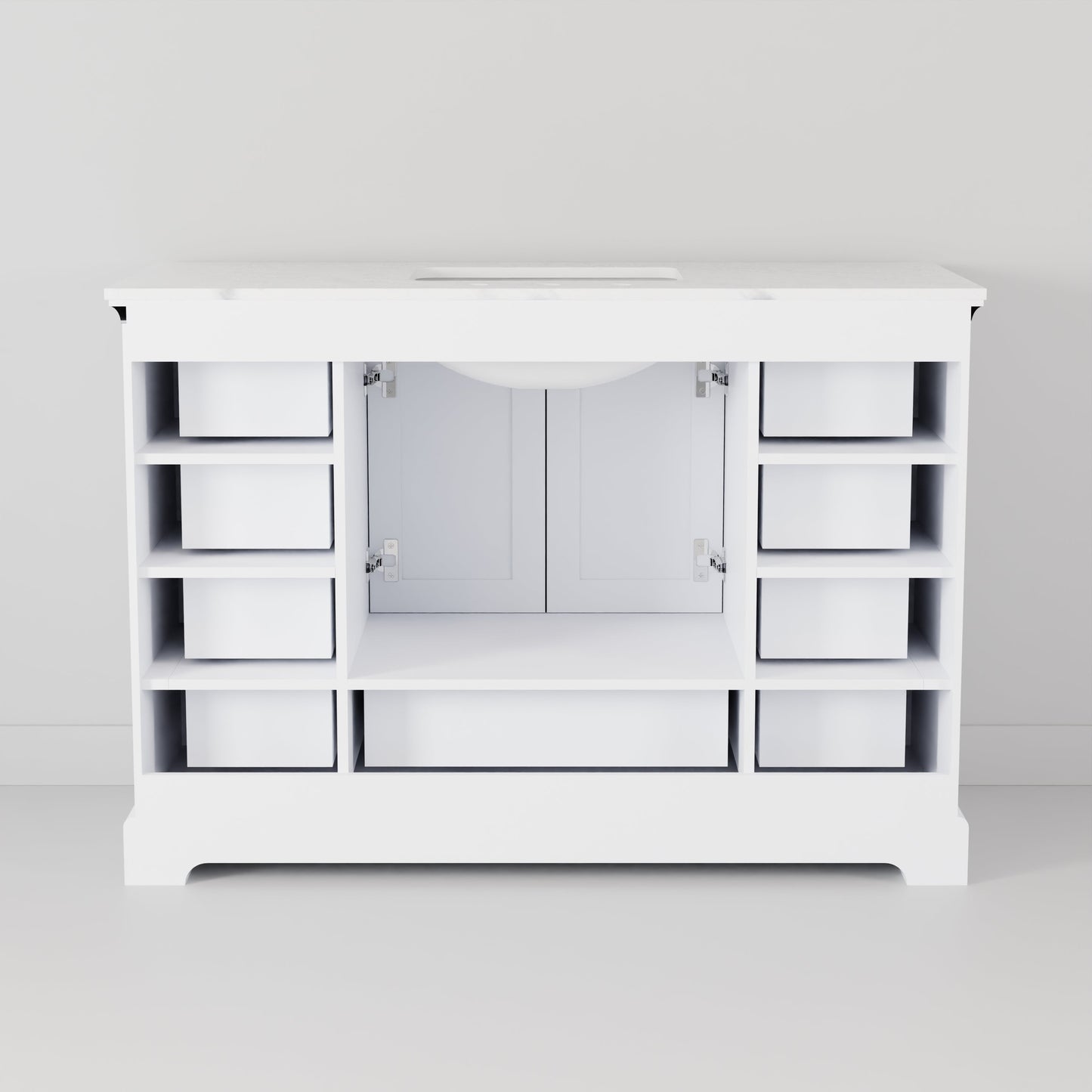 Dukes 48 in. W x 22 in. D White Single Bath Vanity