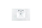 36" Single Top, 3 CM Arctic Fall Solid Surface w/ Sink