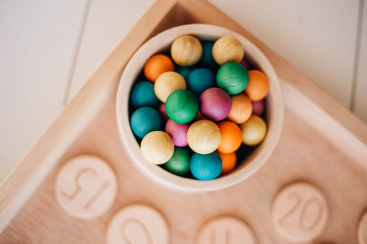 QToys Australia Wooden Ball set of 50 | Kitchen + Metal