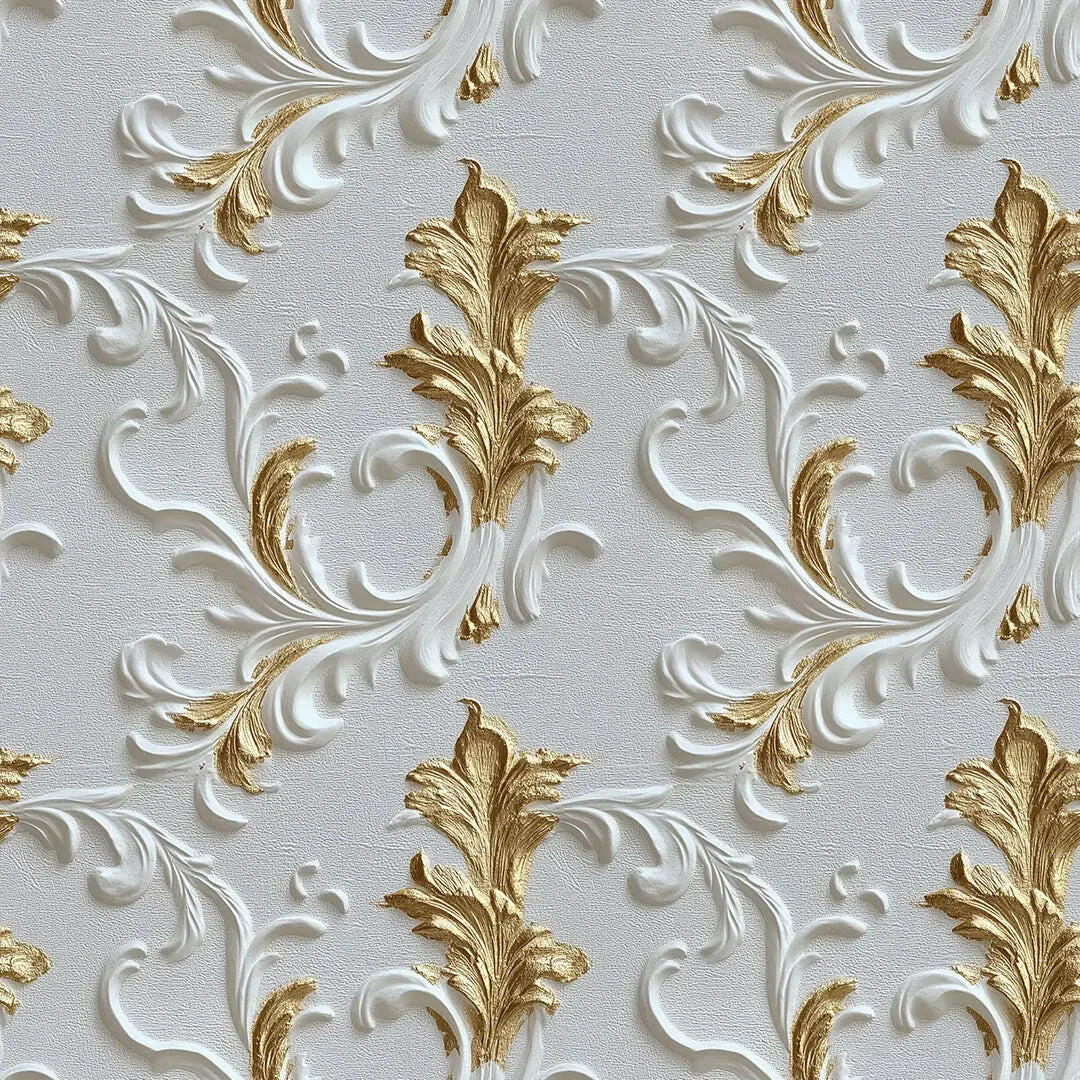 Regal Gilded Acanthus Wallpaper