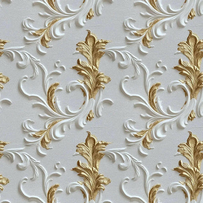 Regal Gilded Acanthus Wallpaper