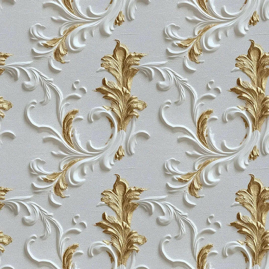 Regal Gilded Acanthus Wallpaper
