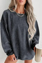 Women Ribbed Sweatshirt - Relaxed Pullover | Femstylo