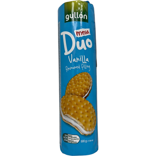 Gullon Duo Vanilla Snack Cookies - Delicious Duo Cream Filling, Perfect for Treats