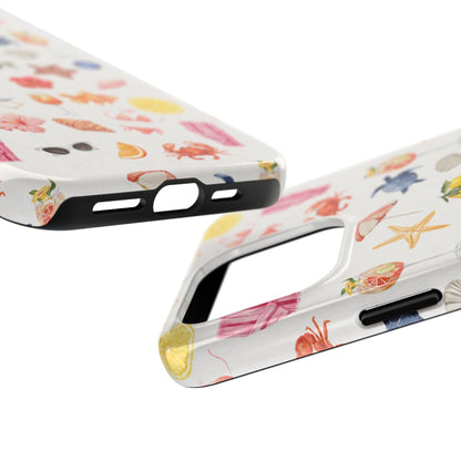 Customizable: Tropical Summer Phone Case, Vivid Coastal Design, Perfect Gift for Beach Lovers, Vacation Memories, Durable Tough Cases