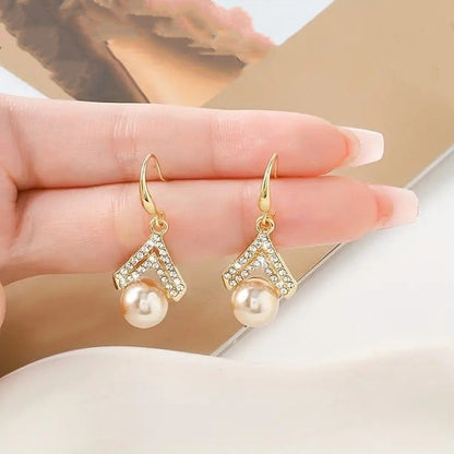 Fashion Water Drop Pearl Earrings - Trendy All-Match Accessories