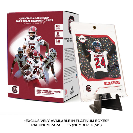 University of South Carolina Football 2025 Trading Cards - Platinum Box (Guaranteed Autograph)