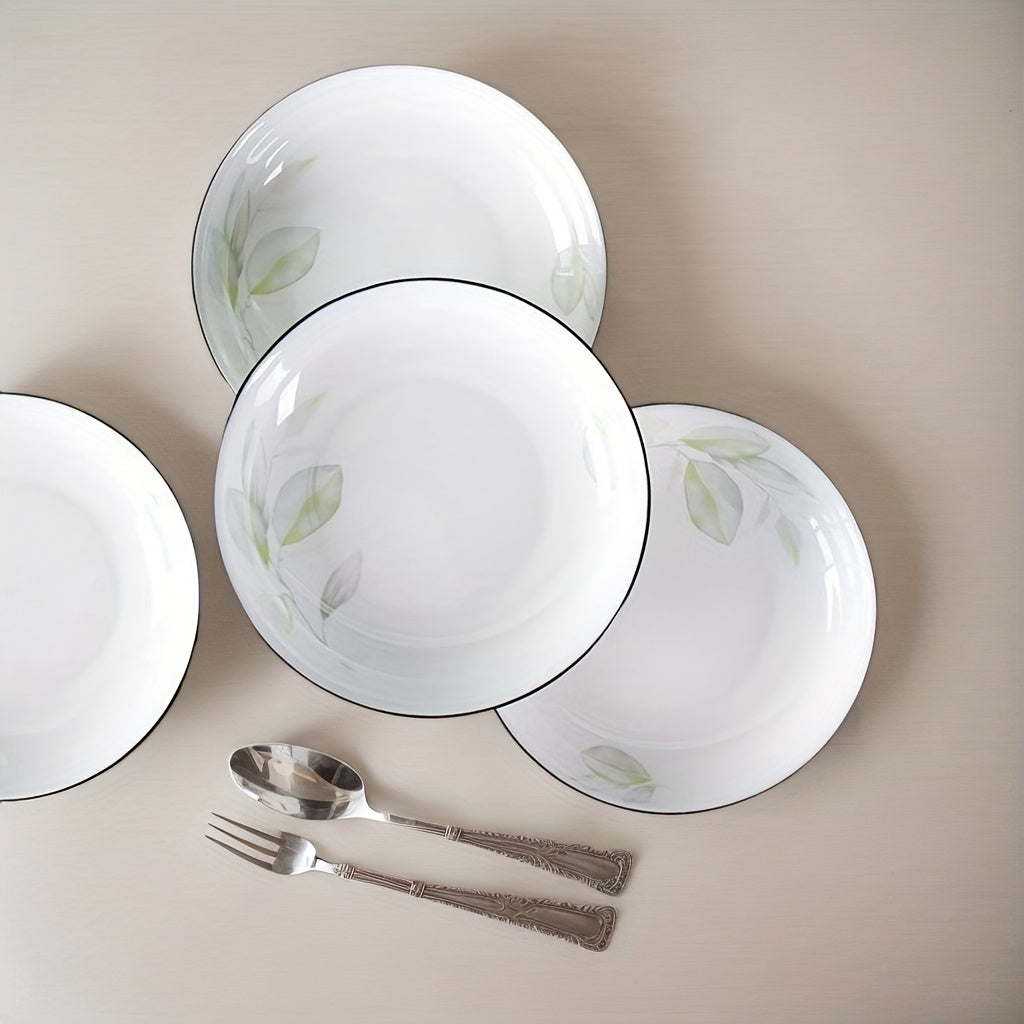 Chic Floral Ceramic Plate  Durable Elegant AllSeason Dinnerware