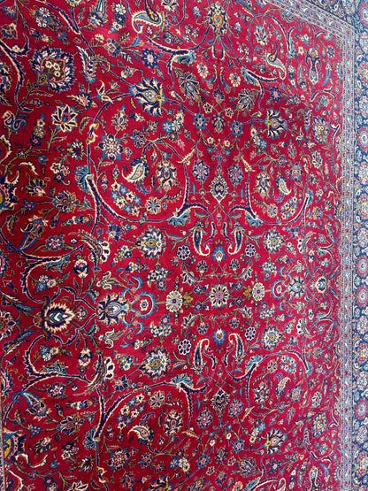Incredible Persian Kashan All Over Wool Rug 10’2” x 14’